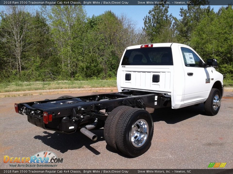 2018 Ram 3500 Tradesman Regular Cab 4x4 Chassis Bright White / Black/Diesel Gray Photo #6
