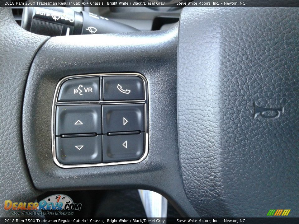 2018 Ram 3500 Tradesman Regular Cab 4x4 Chassis Bright White / Black/Diesel Gray Photo #14