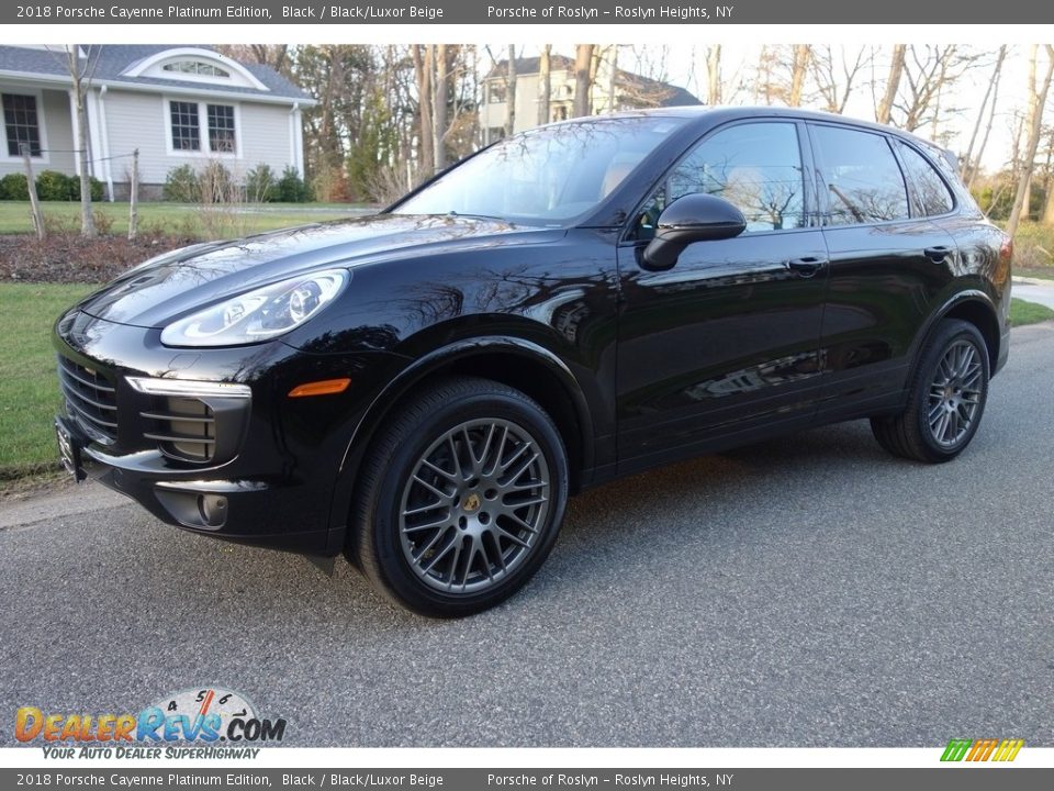2018 Porsche Cayenne Platinum Edition Black / Black/Luxor Beige Photo #1