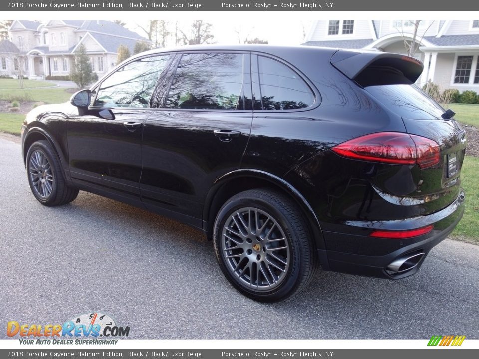2018 Porsche Cayenne Platinum Edition Black / Black/Luxor Beige Photo #4