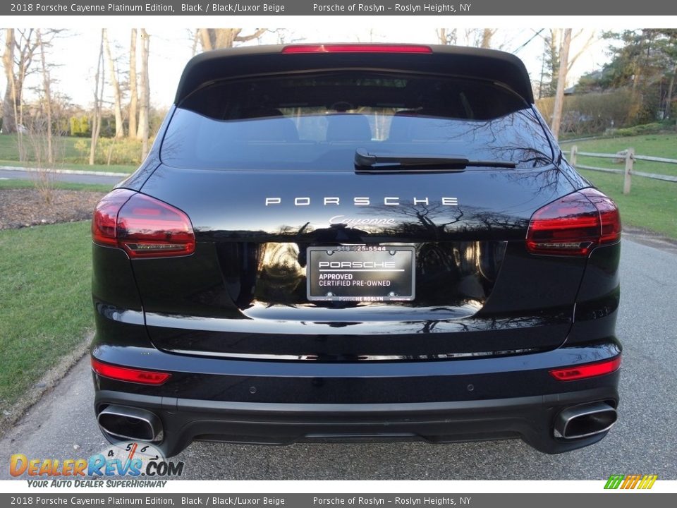 2018 Porsche Cayenne Platinum Edition Black / Black/Luxor Beige Photo #5
