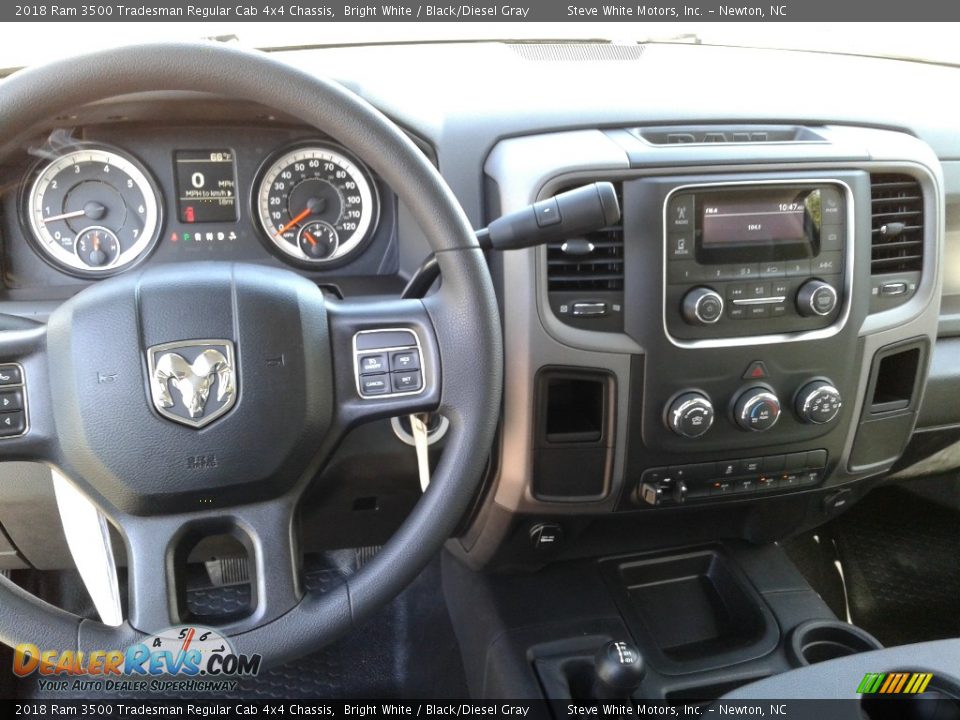 2018 Ram 3500 Tradesman Regular Cab 4x4 Chassis Bright White / Black/Diesel Gray Photo #22
