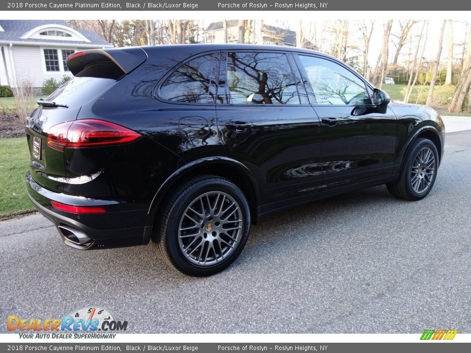 2018 Porsche Cayenne Platinum Edition Black / Black/Luxor Beige Photo #6