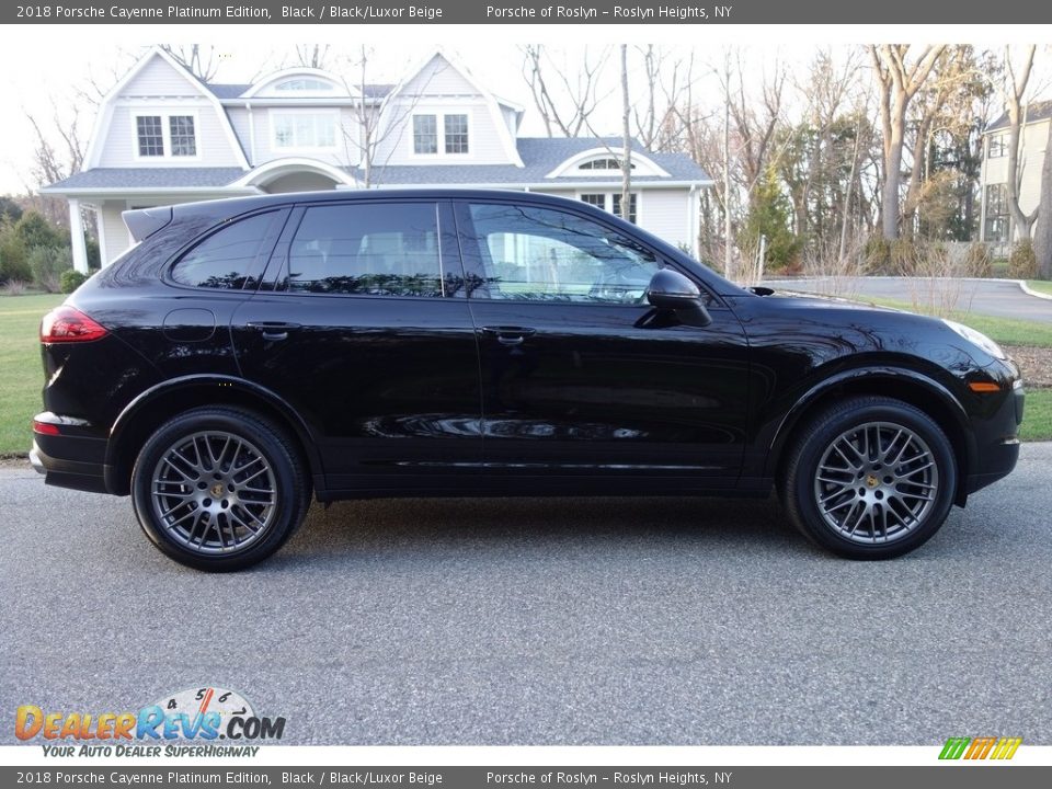 2018 Porsche Cayenne Platinum Edition Black / Black/Luxor Beige Photo #7