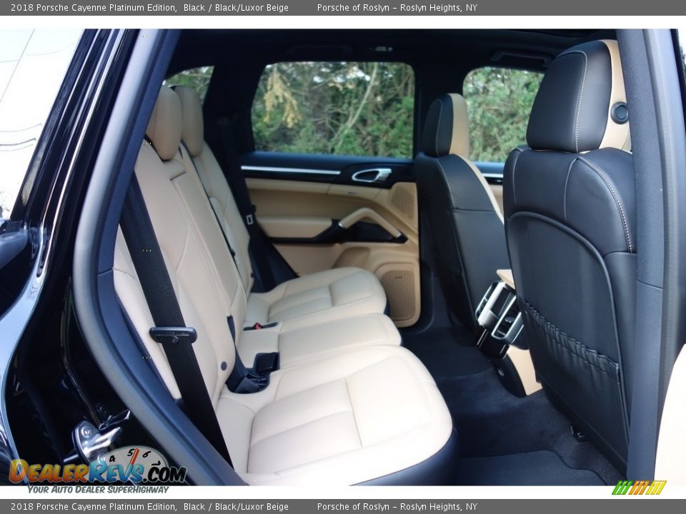 Rear Seat of 2018 Porsche Cayenne Platinum Edition Photo #18