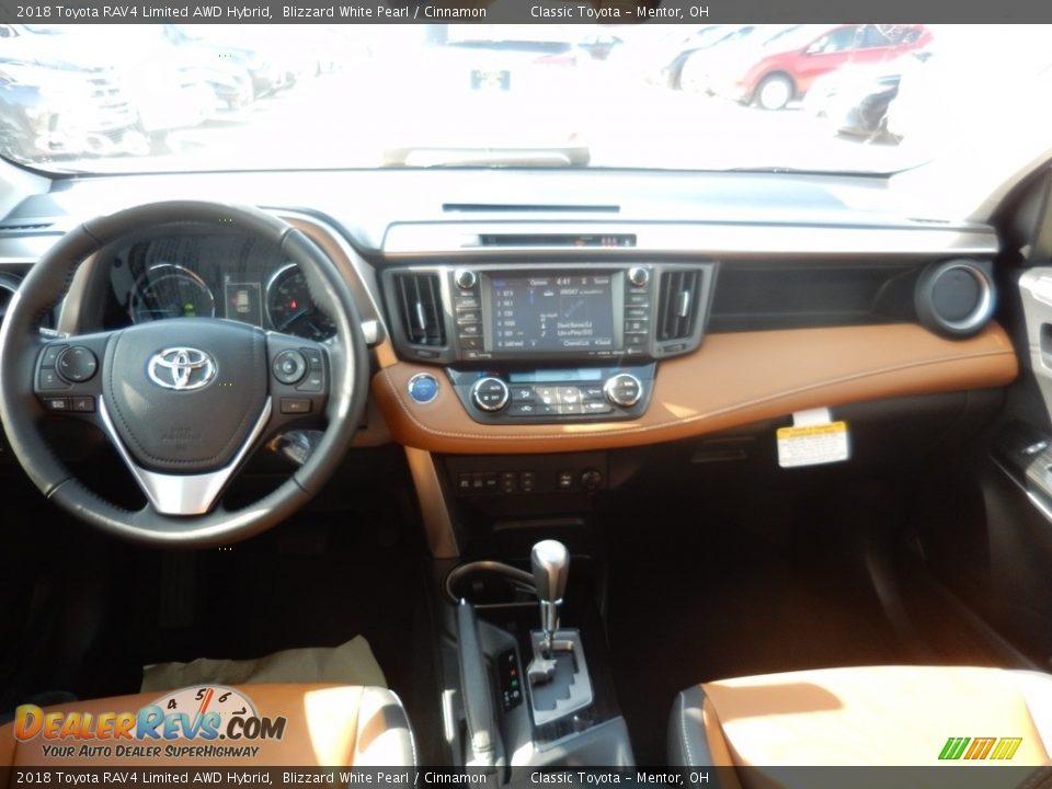 2018 Toyota RAV4 Limited AWD Hybrid Blizzard White Pearl / Cinnamon Photo #5