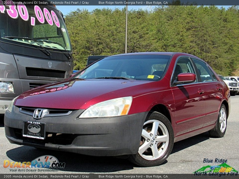 2005 Honda Accord EX Sedan Redondo Red Pearl / Gray Photo #1