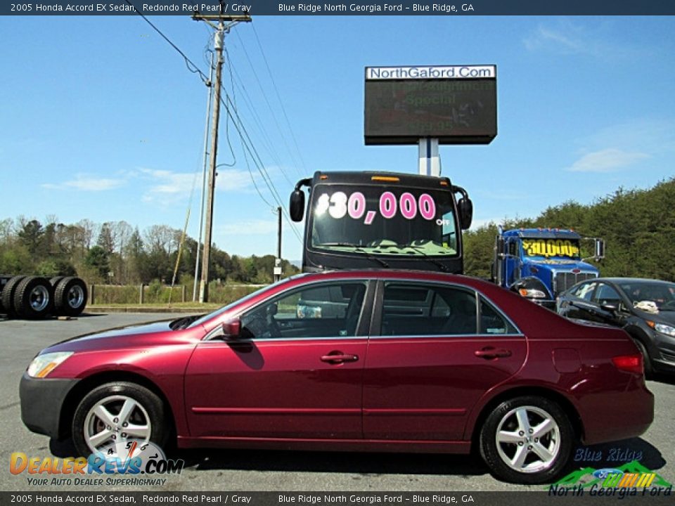 2005 Honda Accord EX Sedan Redondo Red Pearl / Gray Photo #2