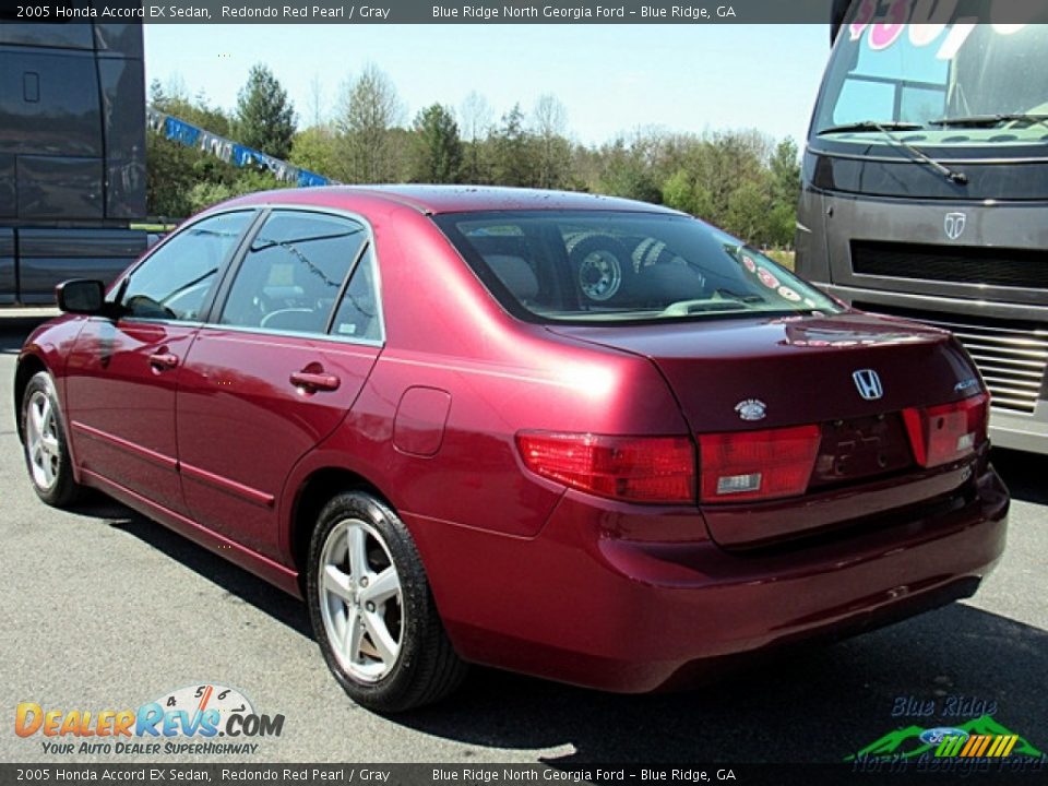 2005 Honda Accord EX Sedan Redondo Red Pearl / Gray Photo #3