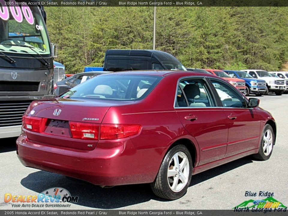 2005 Honda Accord EX Sedan Redondo Red Pearl / Gray Photo #5