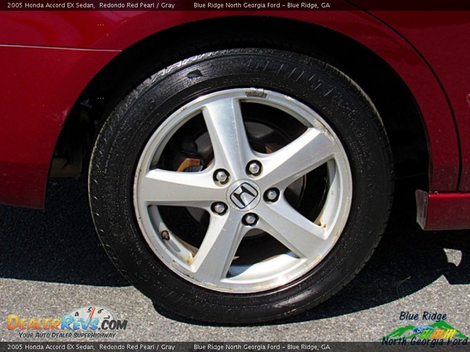 2005 Honda Accord EX Sedan Redondo Red Pearl / Gray Photo #9