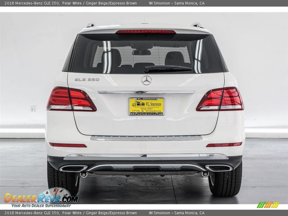 2018 Mercedes-Benz GLE 350 Polar White / Ginger Beige/Espresso Brown Photo #4