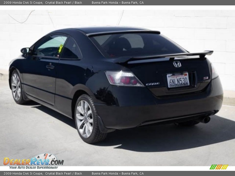 2009 Honda Civic Si Coupe Crystal Black Pearl / Black Photo #2
