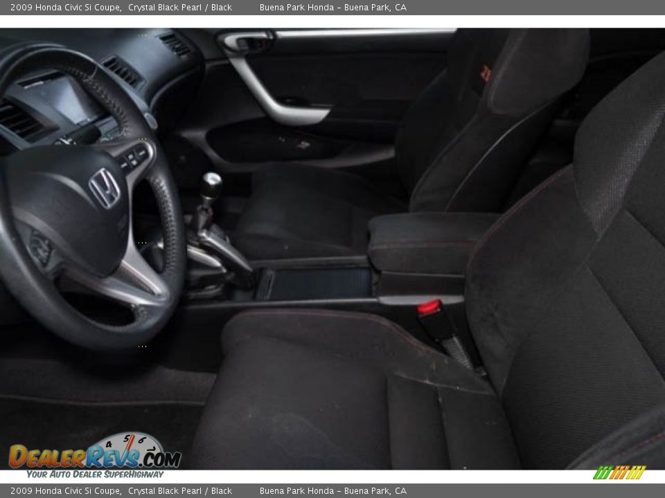2009 Honda Civic Si Coupe Crystal Black Pearl / Black Photo #3