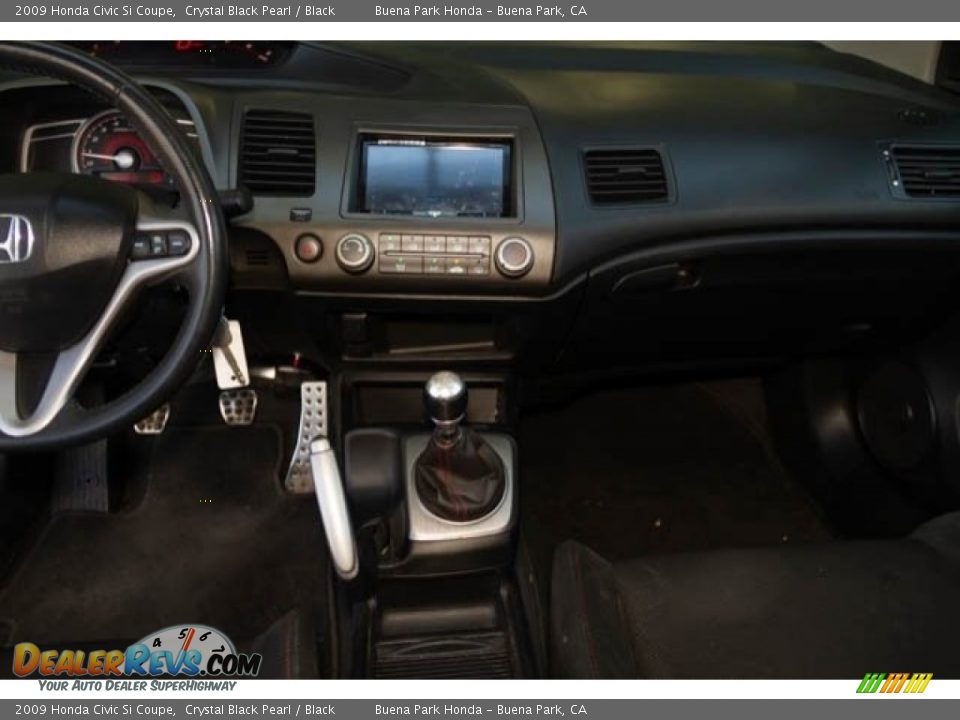 2009 Honda Civic Si Coupe Crystal Black Pearl / Black Photo #5