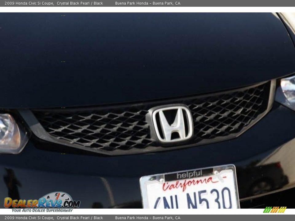 2009 Honda Civic Si Coupe Crystal Black Pearl / Black Photo #8