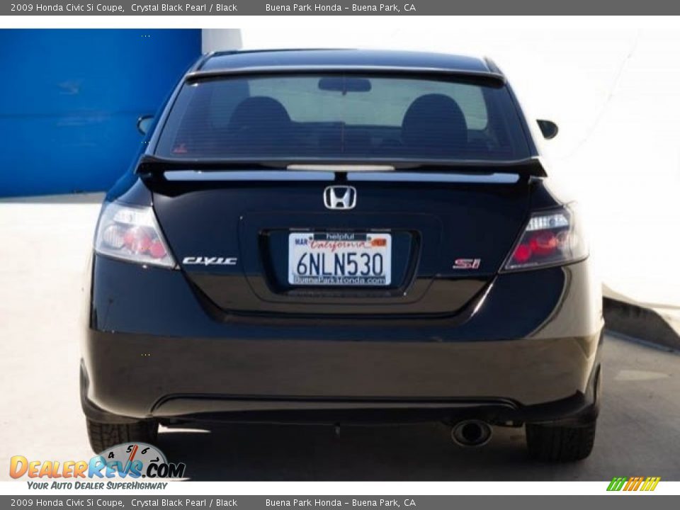 2009 Honda Civic Si Coupe Crystal Black Pearl / Black Photo #10