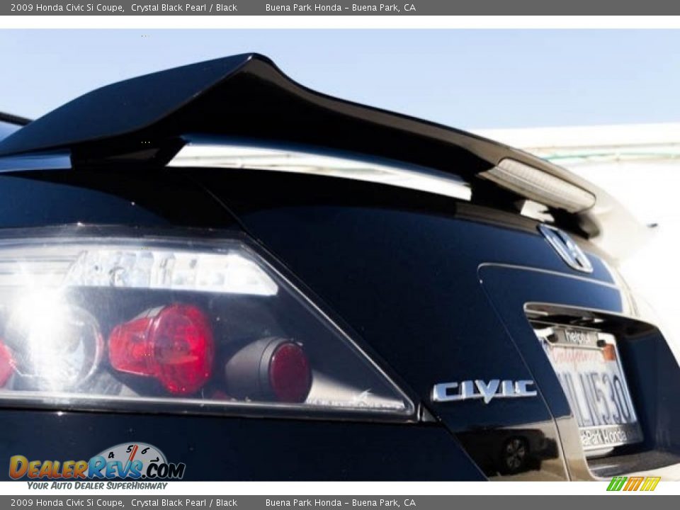 2009 Honda Civic Si Coupe Crystal Black Pearl / Black Photo #11