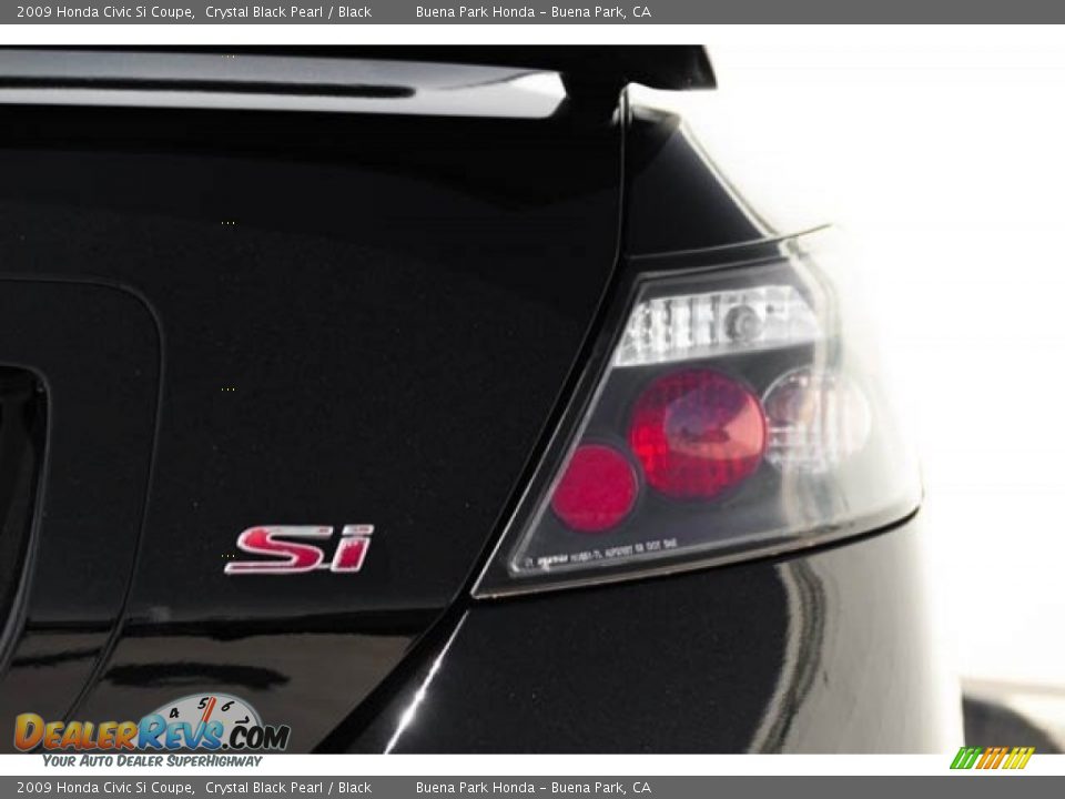 2009 Honda Civic Si Coupe Crystal Black Pearl / Black Photo #13