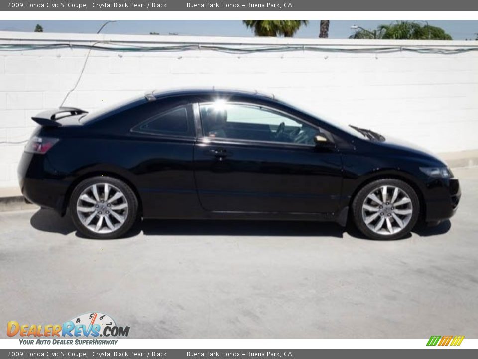 2009 Honda Civic Si Coupe Crystal Black Pearl / Black Photo #14