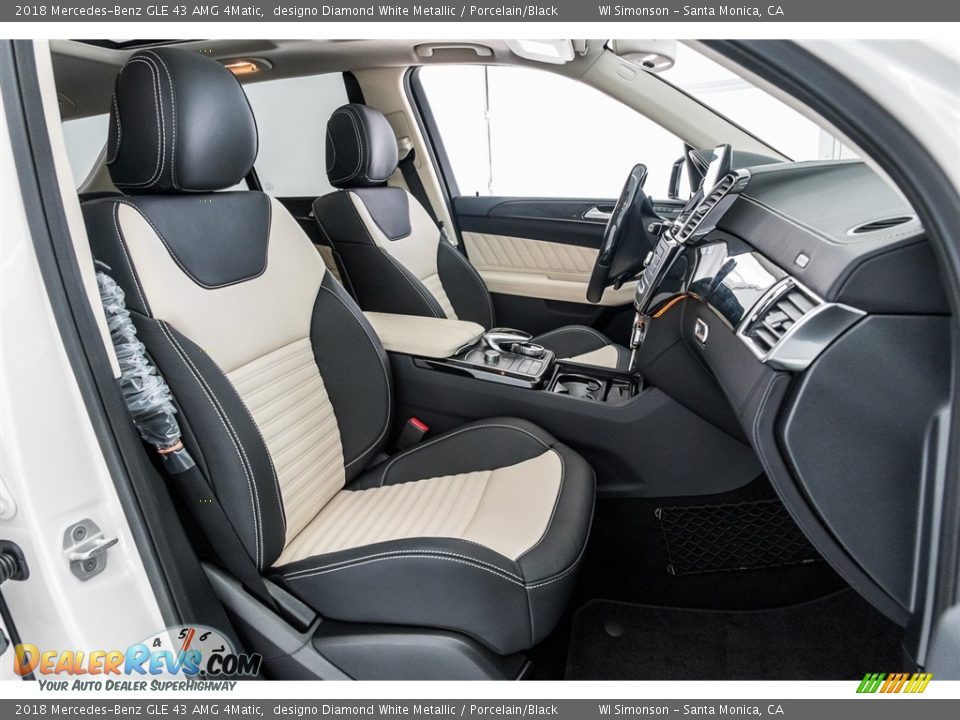 Porcelain/Black Interior - 2018 Mercedes-Benz GLE 43 AMG 4Matic Photo #2