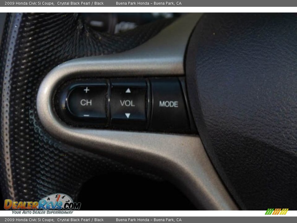 2009 Honda Civic Si Coupe Crystal Black Pearl / Black Photo #16
