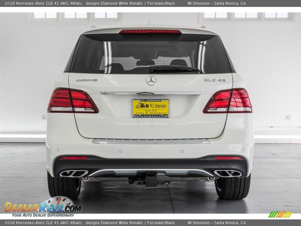 2018 Mercedes-Benz GLE 43 AMG 4Matic designo Diamond White Metallic / Porcelain/Black Photo #4