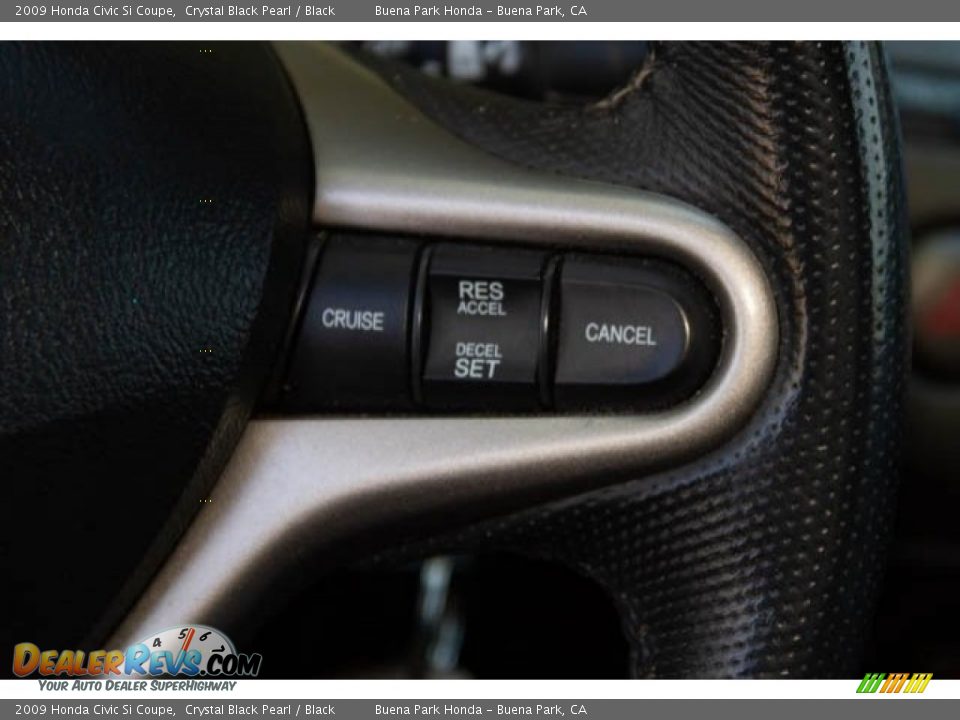 2009 Honda Civic Si Coupe Crystal Black Pearl / Black Photo #17