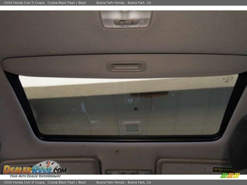 2009 Honda Civic Si Coupe Crystal Black Pearl / Black Photo #18