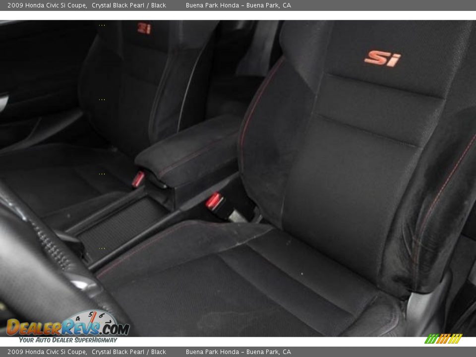 2009 Honda Civic Si Coupe Crystal Black Pearl / Black Photo #19