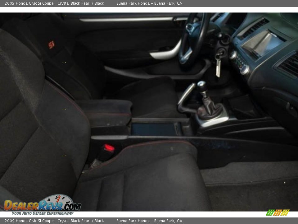 2009 Honda Civic Si Coupe Crystal Black Pearl / Black Photo #22