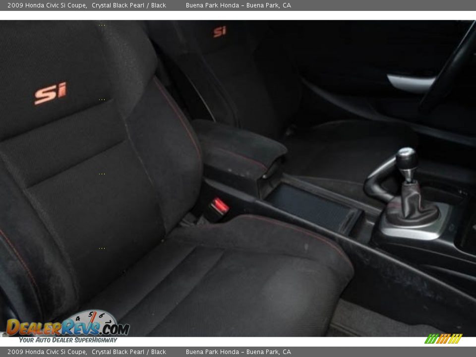 2009 Honda Civic Si Coupe Crystal Black Pearl / Black Photo #23