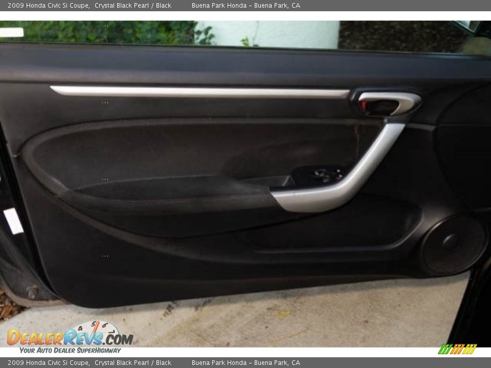 2009 Honda Civic Si Coupe Crystal Black Pearl / Black Photo #26
