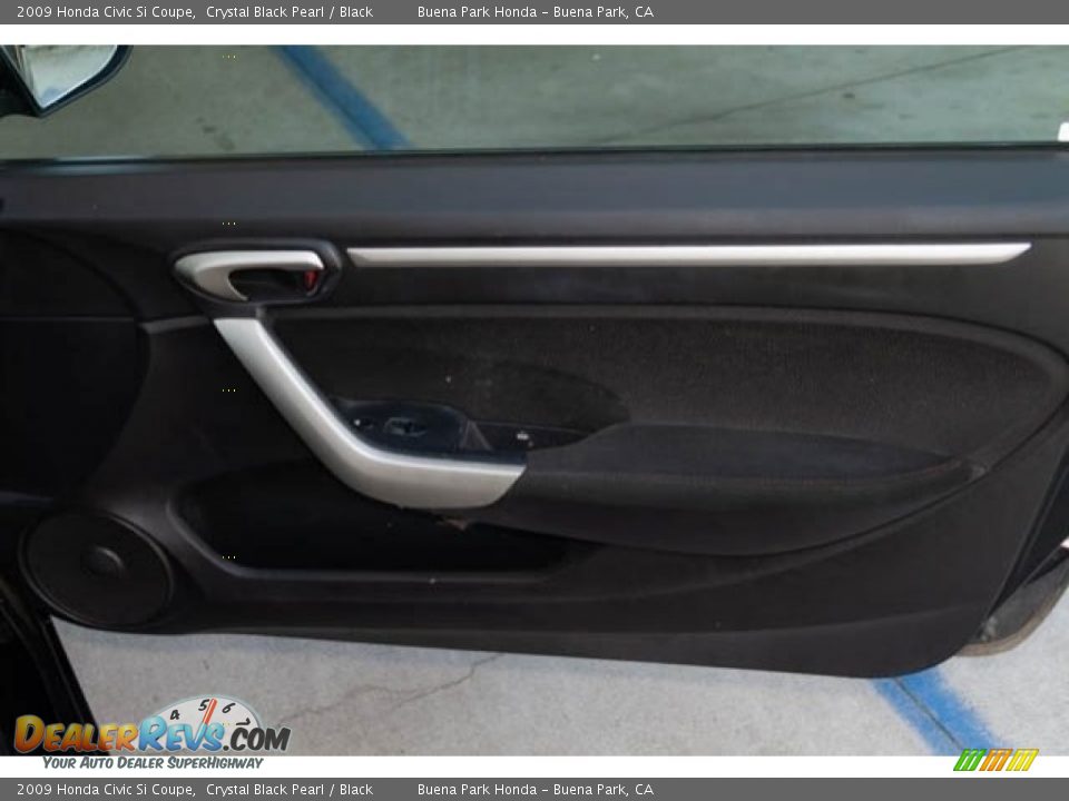 2009 Honda Civic Si Coupe Crystal Black Pearl / Black Photo #28