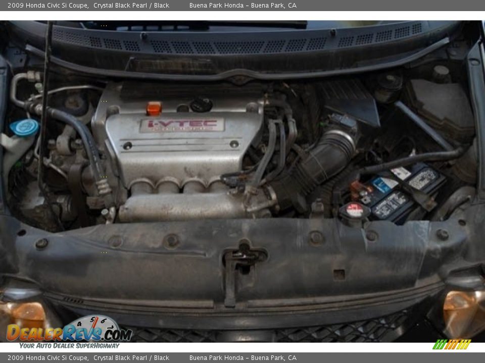 2009 Honda Civic Si Coupe Crystal Black Pearl / Black Photo #29