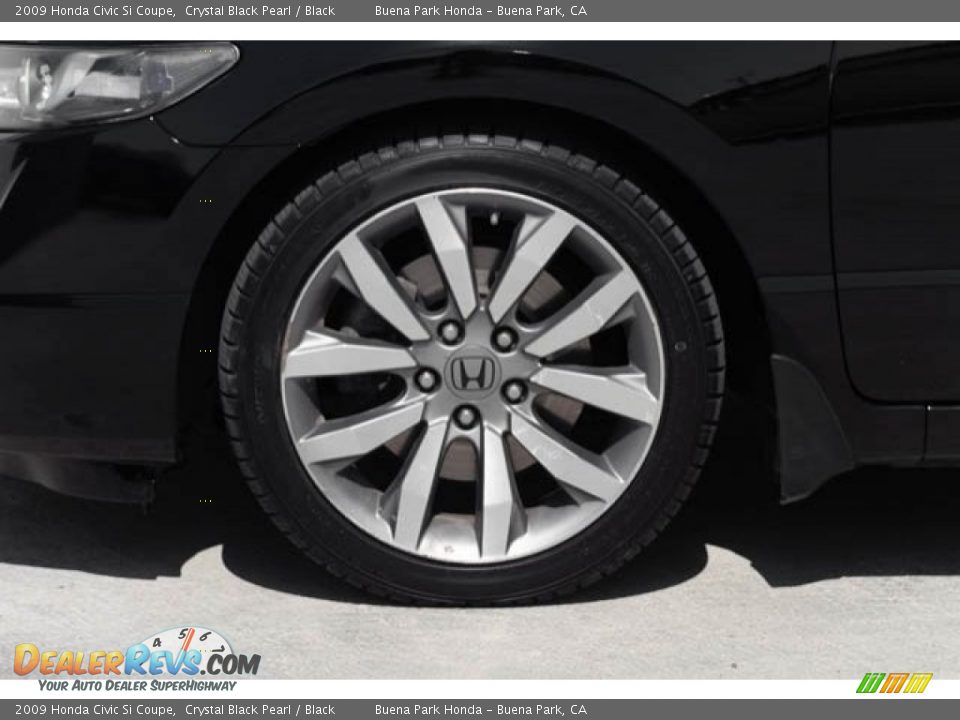 2009 Honda Civic Si Coupe Crystal Black Pearl / Black Photo #30