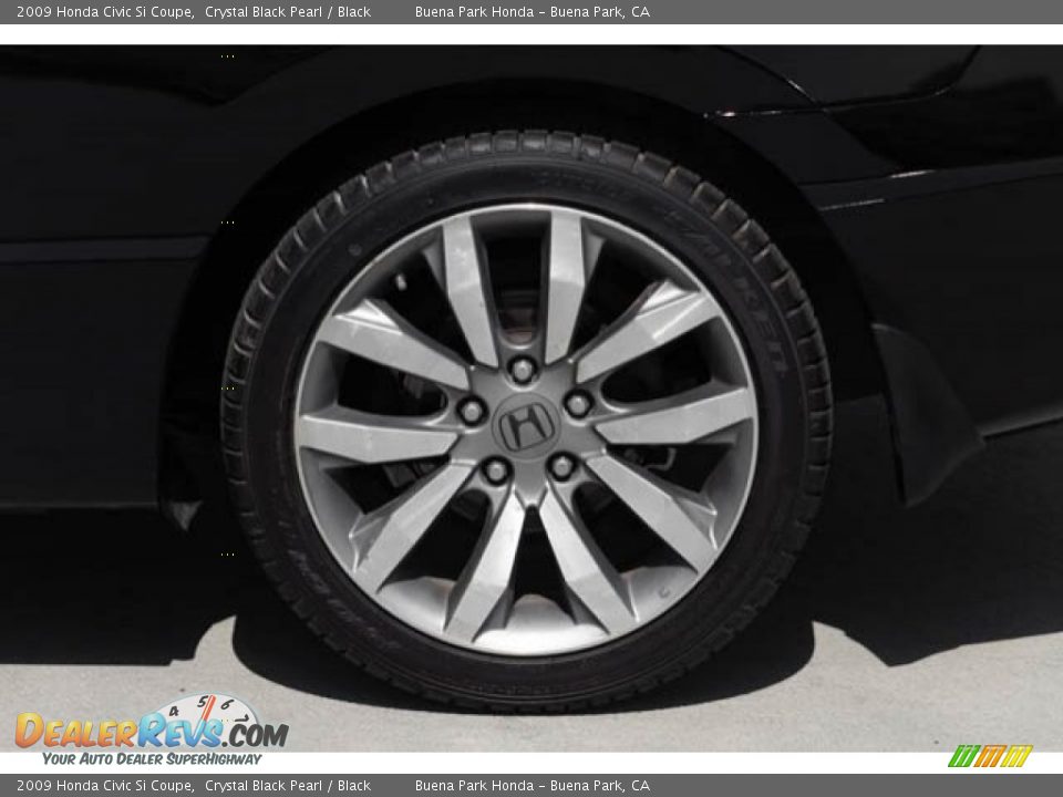 2009 Honda Civic Si Coupe Crystal Black Pearl / Black Photo #31