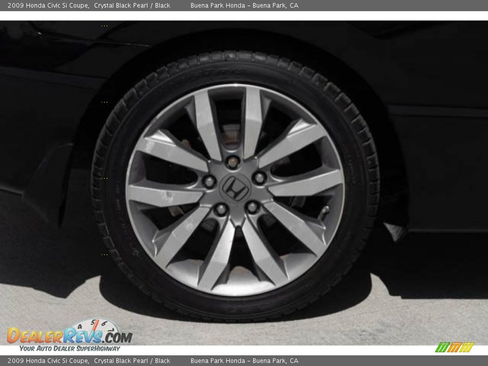 2009 Honda Civic Si Coupe Crystal Black Pearl / Black Photo #32