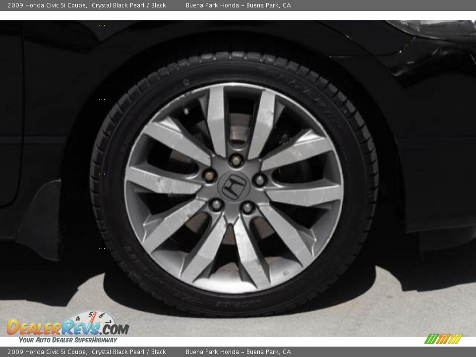 2009 Honda Civic Si Coupe Crystal Black Pearl / Black Photo #33