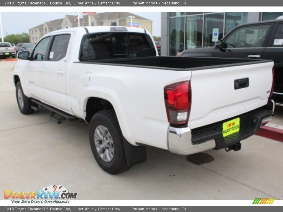 2018 Toyota Tacoma SR5 Double Cab Super White / Cement Gray Photo #6