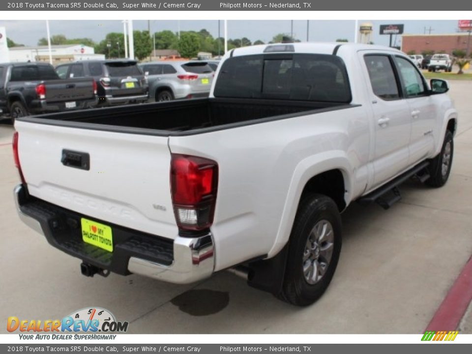 2018 Toyota Tacoma SR5 Double Cab Super White / Cement Gray Photo #8