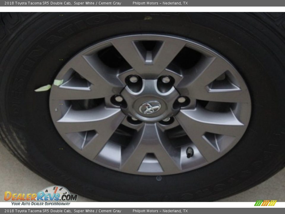 2018 Toyota Tacoma SR5 Double Cab Super White / Cement Gray Photo #9
