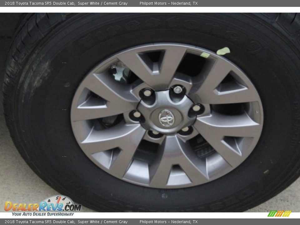 2018 Toyota Tacoma SR5 Double Cab Super White / Cement Gray Photo #10
