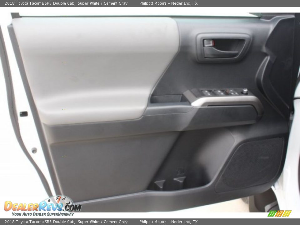 2018 Toyota Tacoma SR5 Double Cab Super White / Cement Gray Photo #12