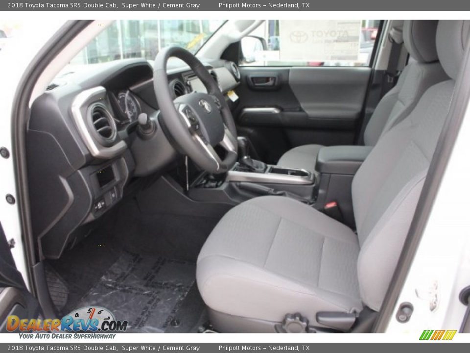2018 Toyota Tacoma SR5 Double Cab Super White / Cement Gray Photo #14