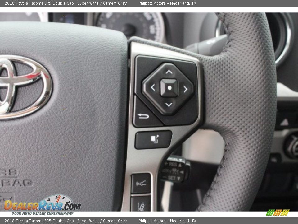 2018 Toyota Tacoma SR5 Double Cab Super White / Cement Gray Photo #19