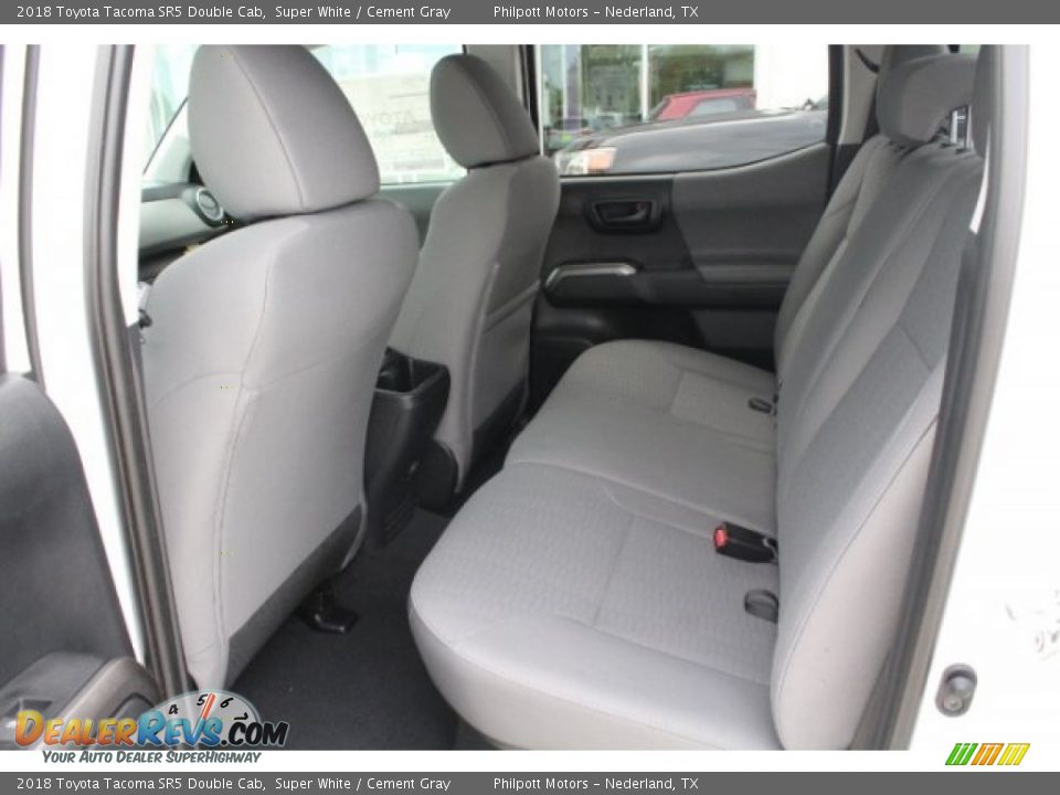 2018 Toyota Tacoma SR5 Double Cab Super White / Cement Gray Photo #23