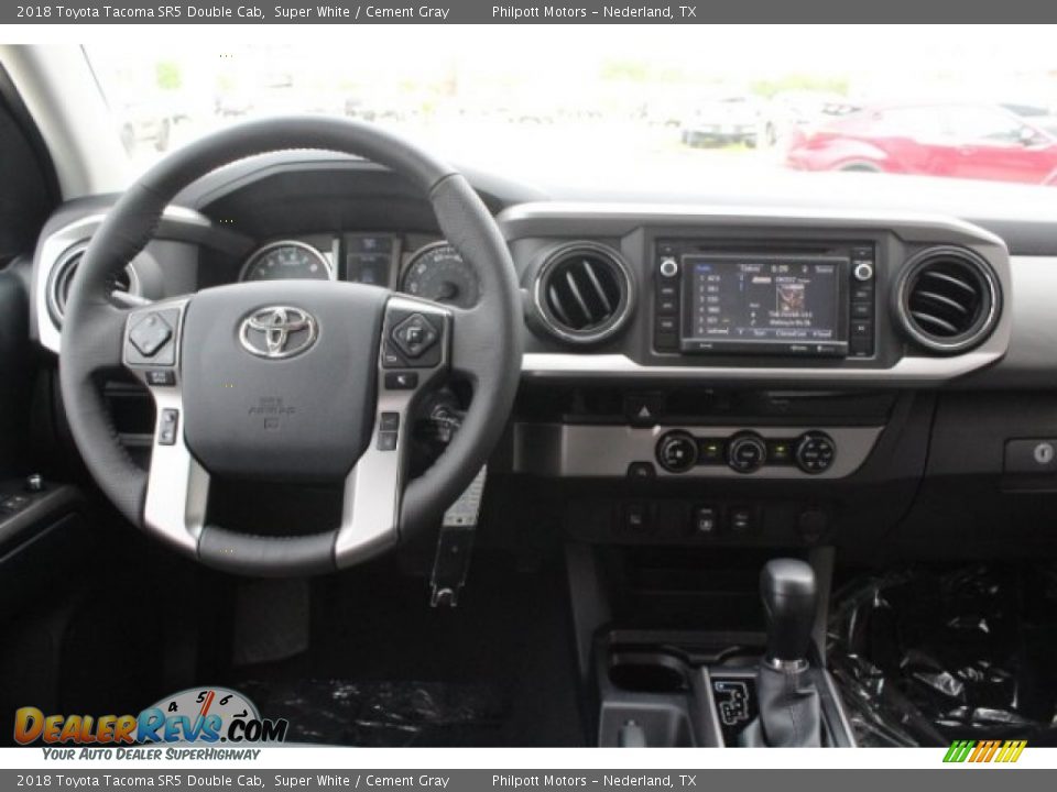 2018 Toyota Tacoma SR5 Double Cab Super White / Cement Gray Photo #24