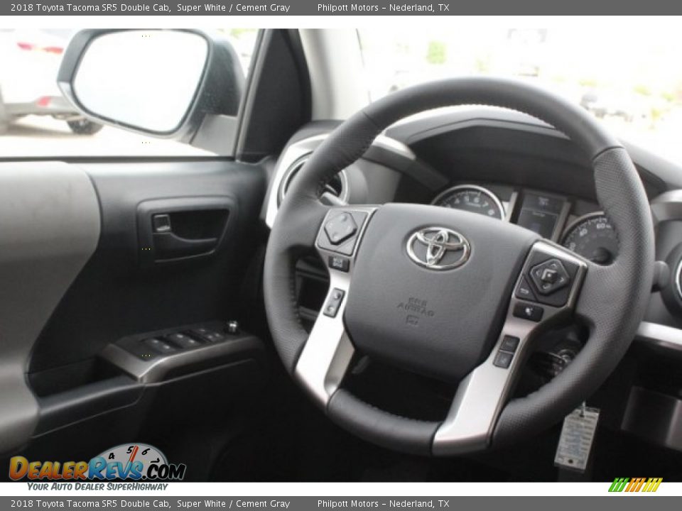2018 Toyota Tacoma SR5 Double Cab Super White / Cement Gray Photo #25