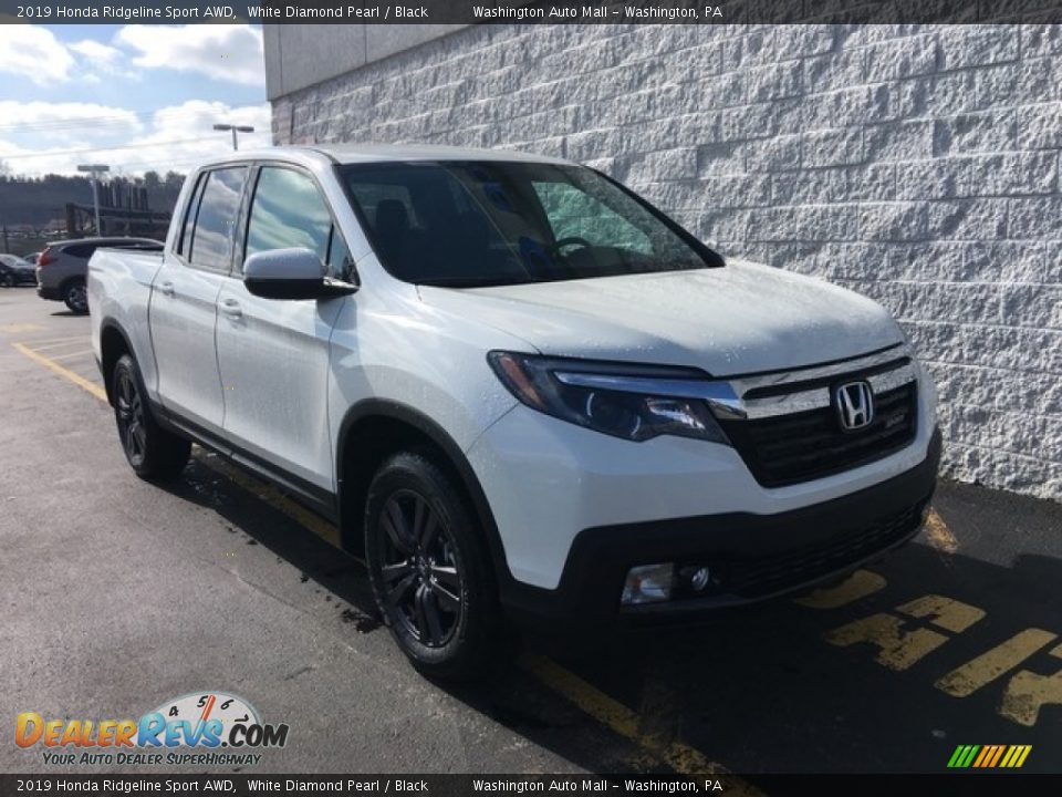 2019 Honda Ridgeline Sport AWD White Diamond Pearl / Black Photo #1